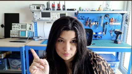 Barbarita Lara en su laboratorio